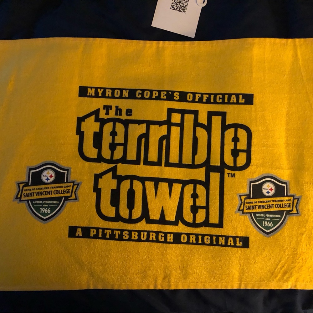 Brand new terrible towel St. Vincent College training camp Pittsburgh Steelers